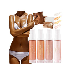 NHINA Liquid Highlighter Makeup For Face Cheekbone Body, Shimmer Glow Bronzer Glitter Ultra-Smooth Illuminating Highlighters Makeup, Waterproof Moisturizing Foundation, Red, 0.35 Fl Oz (Pack of 1)