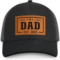 ZAGKOO Dad Hat Est 2025 Leather Patch Adjustable Snapback Cotton Trucker Cap - Back