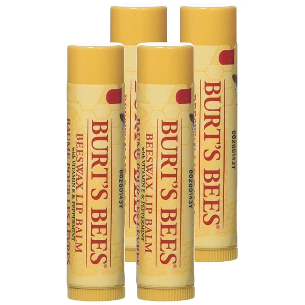 Burt's Bees Beeswax Lip Balm Tube, 15-Ounce Tubes (Pack of 4)