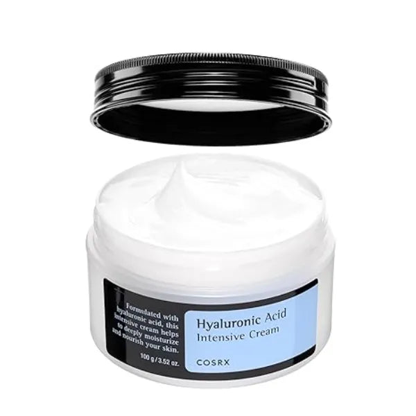 COSRX Hyaluronic Acid Moisturizing Cream, Long lasting Hydration, Rich Moisturizer for Sensitive Skin 3.52 oz / 100g, Korean Skin Care.