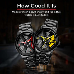 SKMEI Men's Watch New Wheels Rolling Creative Fashion Che Youhui League Fans Butterfly Double Snap Gift Wristwatch - 1787 - RED