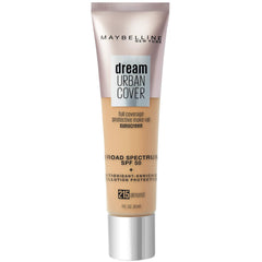 Maybelline Dream Urban Cover Flawless Coverage Foundation Makeup, SPF 50, Almond