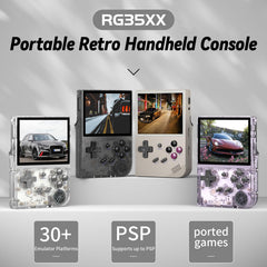Voacle RG35XX 2024 New Version Retro Handheld Game Console , Linux System 3.5 Inch IPS Screen Built-in 64G TF Card 5515 Classic Games Support HDMI TV Output (Black)
