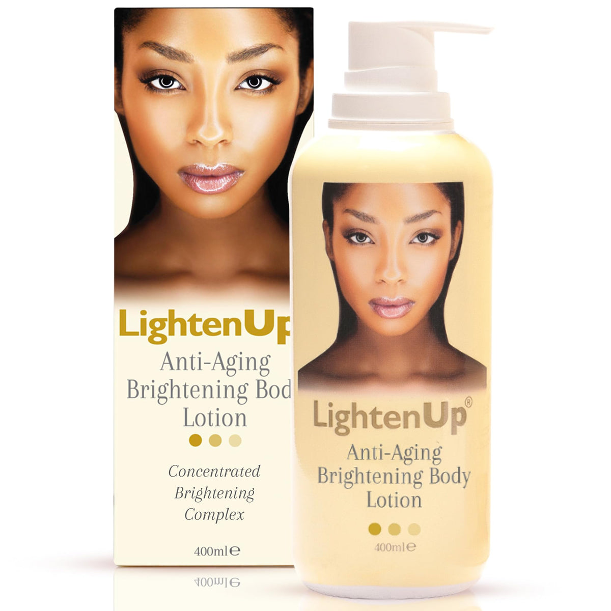 OMIC LightenUp, Anti Aging Brightening Body Lotion - 13.5 Fl oz / 400ml - Moisturizing Body Lotion - For Armpits, Elbows, Knees, and Heels - Body Moisturizer with Argan Oil, Shea Butter