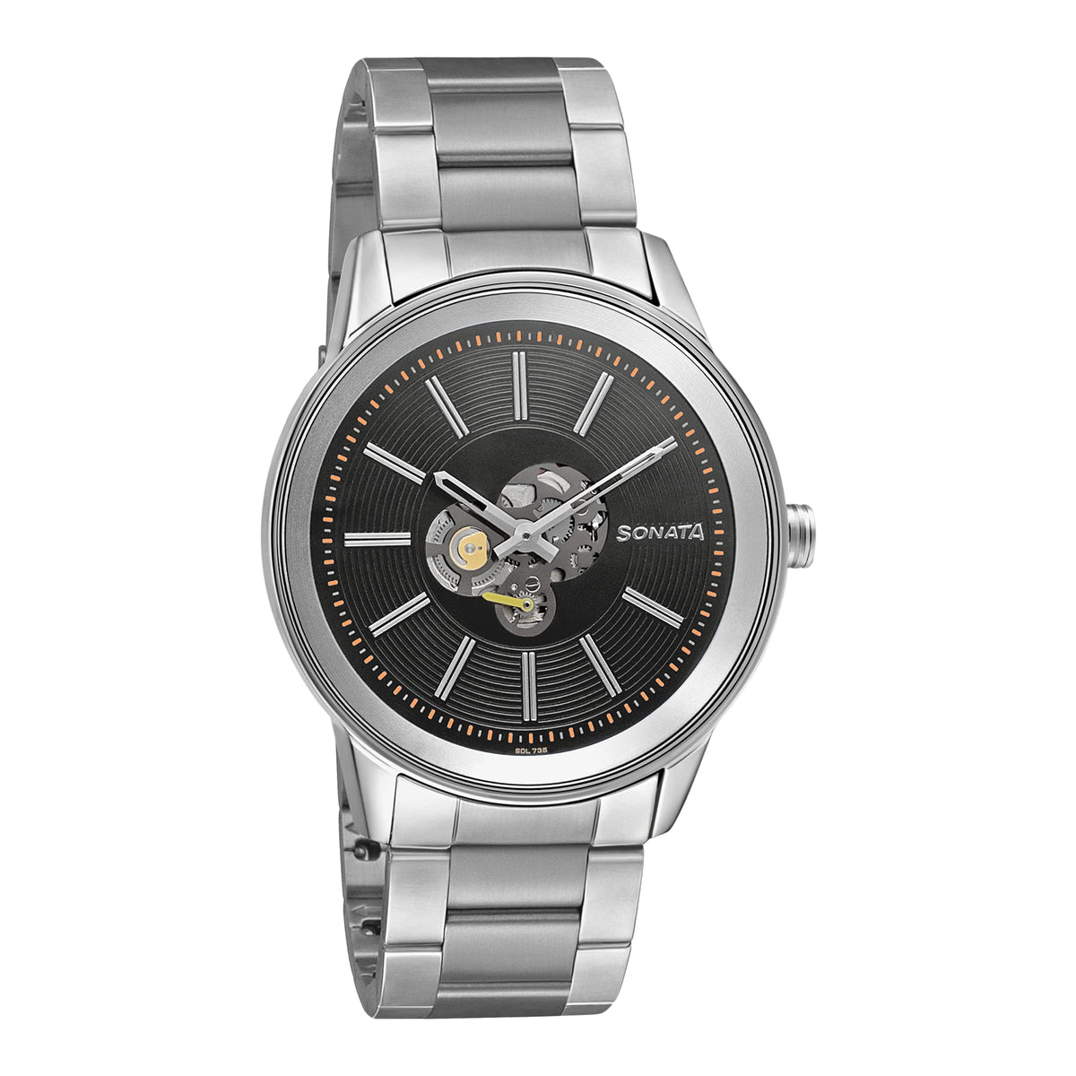 Sonata Black Dial Analog watch For Men-NR7133SM01