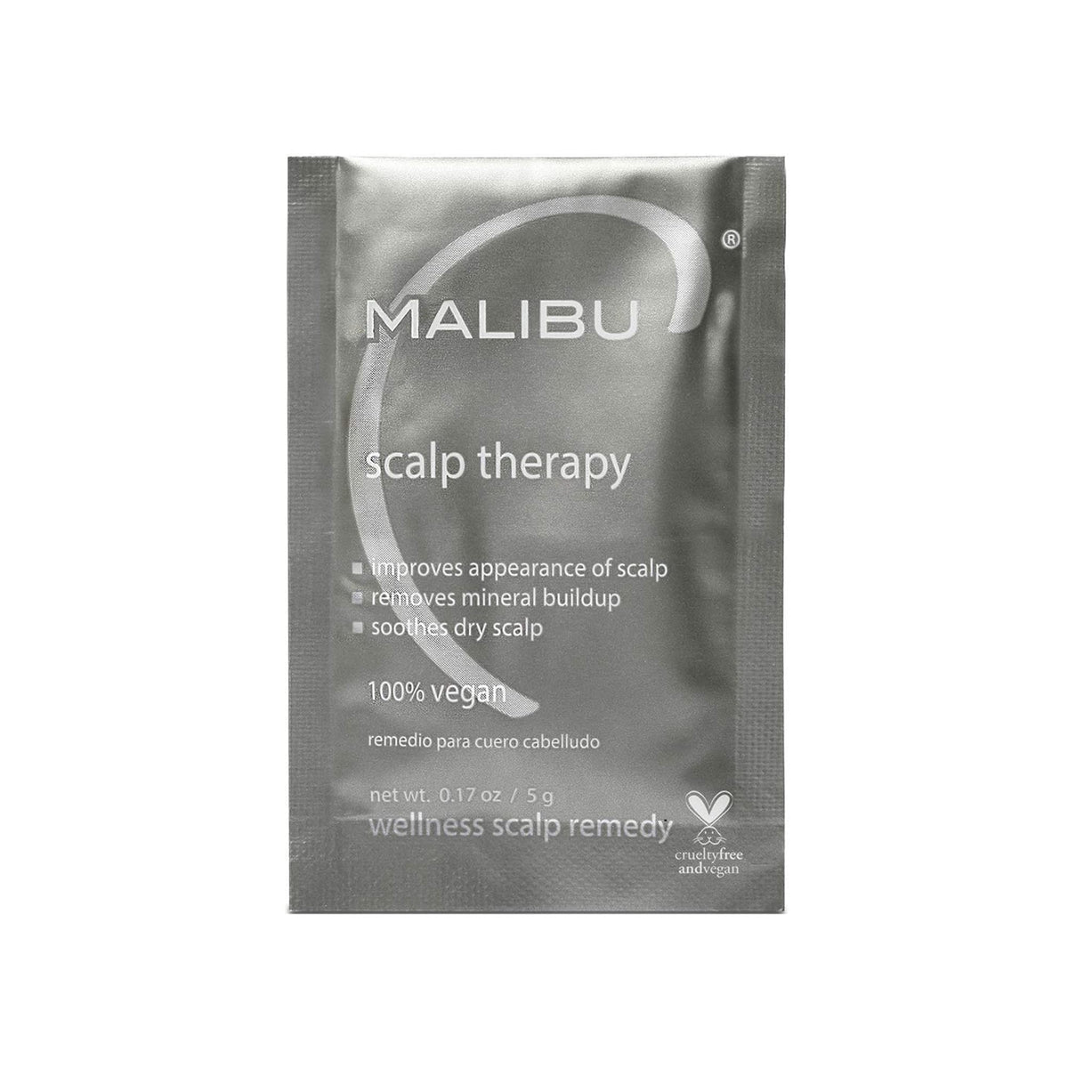Malibu C Scalp Therapy Wellness Remedy Professional Hair Treatment Mineral Build Up Scalp Cleanser with Salicylic Acid and Vitamin C Moisturizing & Soothing Dry Scalp Care, 5 grams - 1 count
