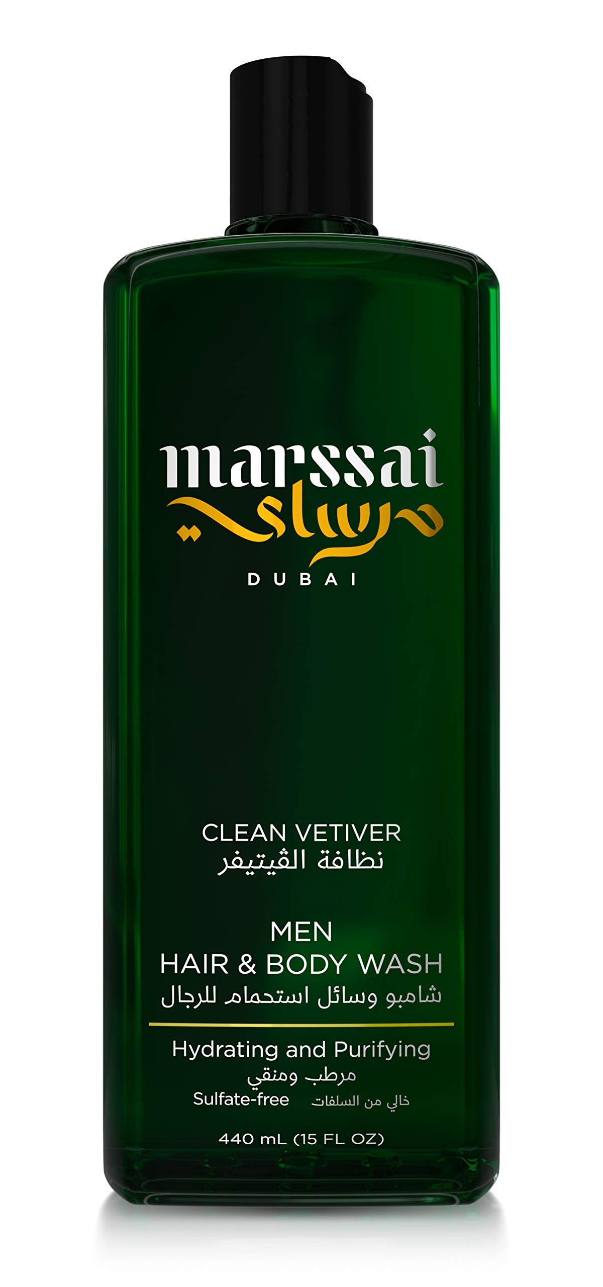 Marssai Men Hair & Body Wash, Clean Vetiver, 440 ml