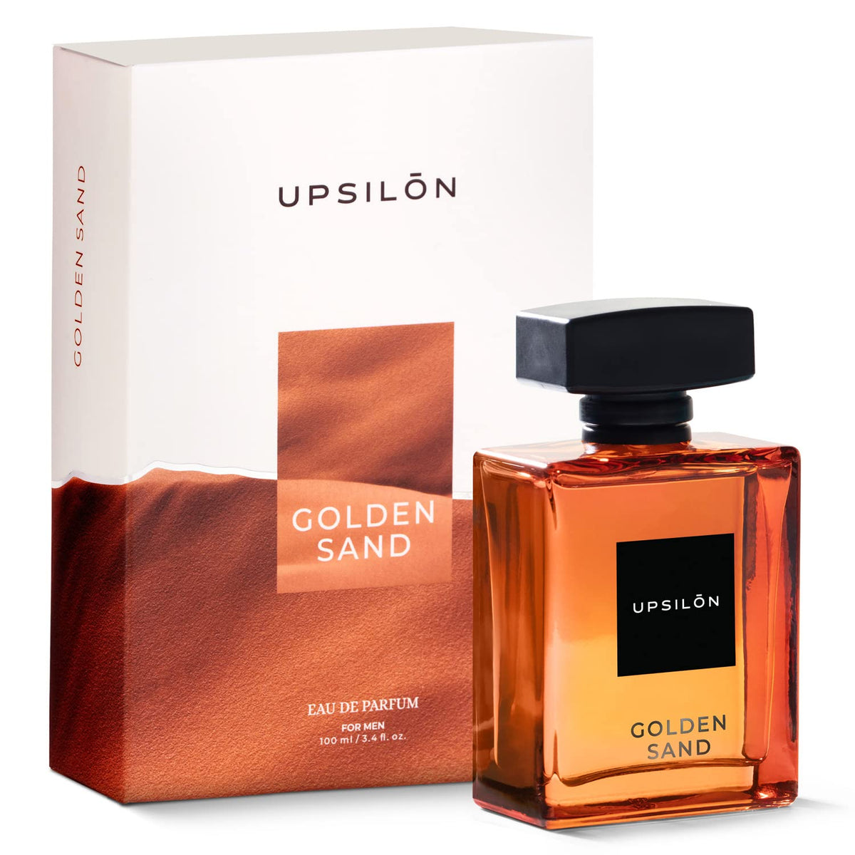 UPSILON Golden Sand Eau De Parfum Premium Long Lasting Fresh & Powerful Fragrance Spray Travel Friendly Luxury Parfum Scent | Men’s Perfume | 100ml - Pack Of 1