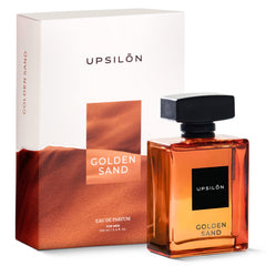 UPSILON Golden Sand Eau De Parfum Premium Long Lasting Fresh & Powerful Fragrance Spray Travel Friendly Luxury Parfum Scent | Men’s Perfume | 100ml - Pack Of 1