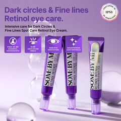 SOME BY MI Retinol Intense Advanced Triple Action Eye Cream | Mild Overnight Korean Anti-Aging Eye Cream | for Dark Circles & Fine Lines | Ideal for Retinol Beginners | 1.01Oz - 30ml
