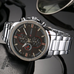 CURREN Original Men's Sports Waterproof Stainless steel band quartz Wrist Watch 8274 - Black