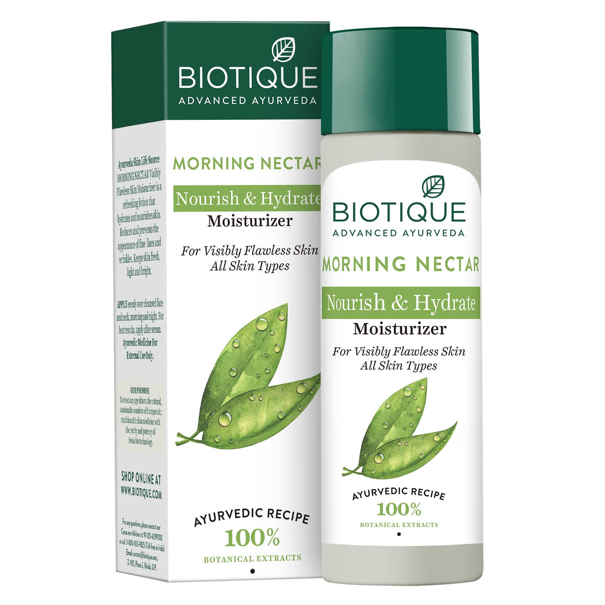 Biotique Morning Nectar Lightening and Nourishing Lotion for All Skin Types, 120 ml (Pack of 1)