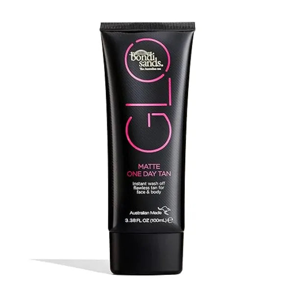 Bondi Sands GLO Matte One Day Tan | Instantly Provides a Flawless Bronze Finish for Face & Body | Transfer and Water Resistant | 100 ml/3.38 Oz