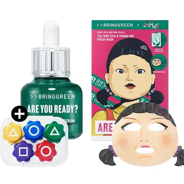 BRING GREEN X NETFLIX SQUID GAME Zinc Teca Serum (+Gonggi) + Fresh Facial Mask (10 Counts)