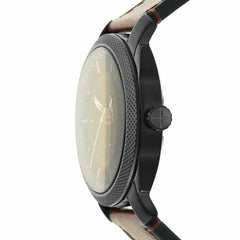 Fossil Men's Machine Stainless Steel Case Quartz Watch, FS4682IE Black, Dark Brown