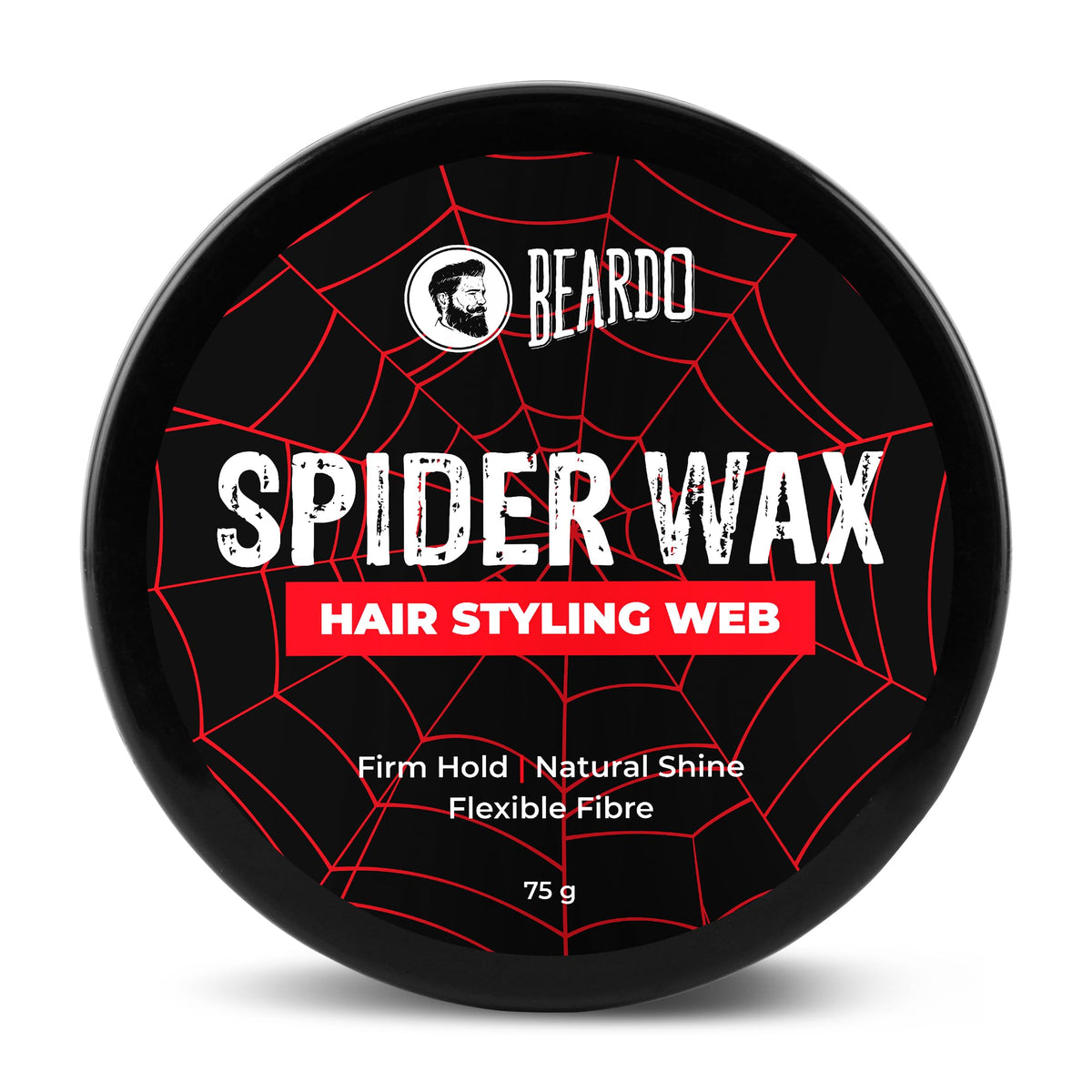 Beardo Spider Wax Hair Styling Web 75g | Web Effect, Texture, Volume, Sculpting, Flexible | Strong Hold, Natural Shin,e Long-lasting