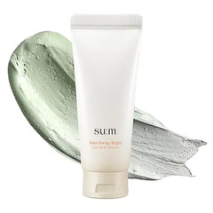 SU:M One Minute Clay Mask Pore Cleanser & Hydrating 2 in 1 Korean Face Mask and Facial Cleanser for Blackheads, Exfoliation & Smooth Skin, 5.07 fl oz