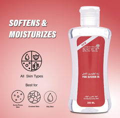 Pure Glycerin Oil by – 200ML – 100% Hydrating Moisturizer For Smooth Skin, Suitable For Daily Use on Normal & Dry Skin