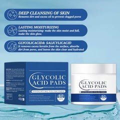 Exfoliating Pads Glycolic 20% Pads For Face With B5 C E Face Pads With Salicylic Exfoliating Peel Pads For Face With Deep Cleaning Effect 60 Pads 10ml (1)