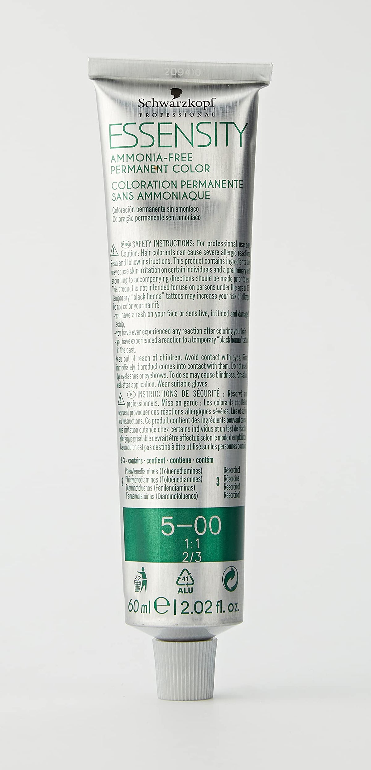Schwarzkopf ESSENSITY Permanent Hair Color 5-00 Light Natural Brown, 60ml