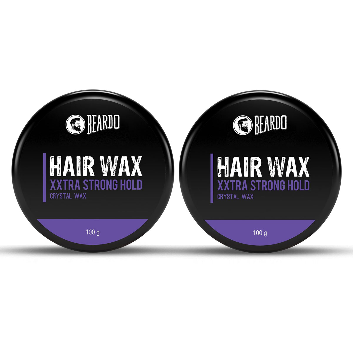 Beardo Xxtra Stronghold Hair Wax| Crystal Hair Wax for Men | Glossy Finish & Shine, Strong Hold - 100 gm (Pack of 2)