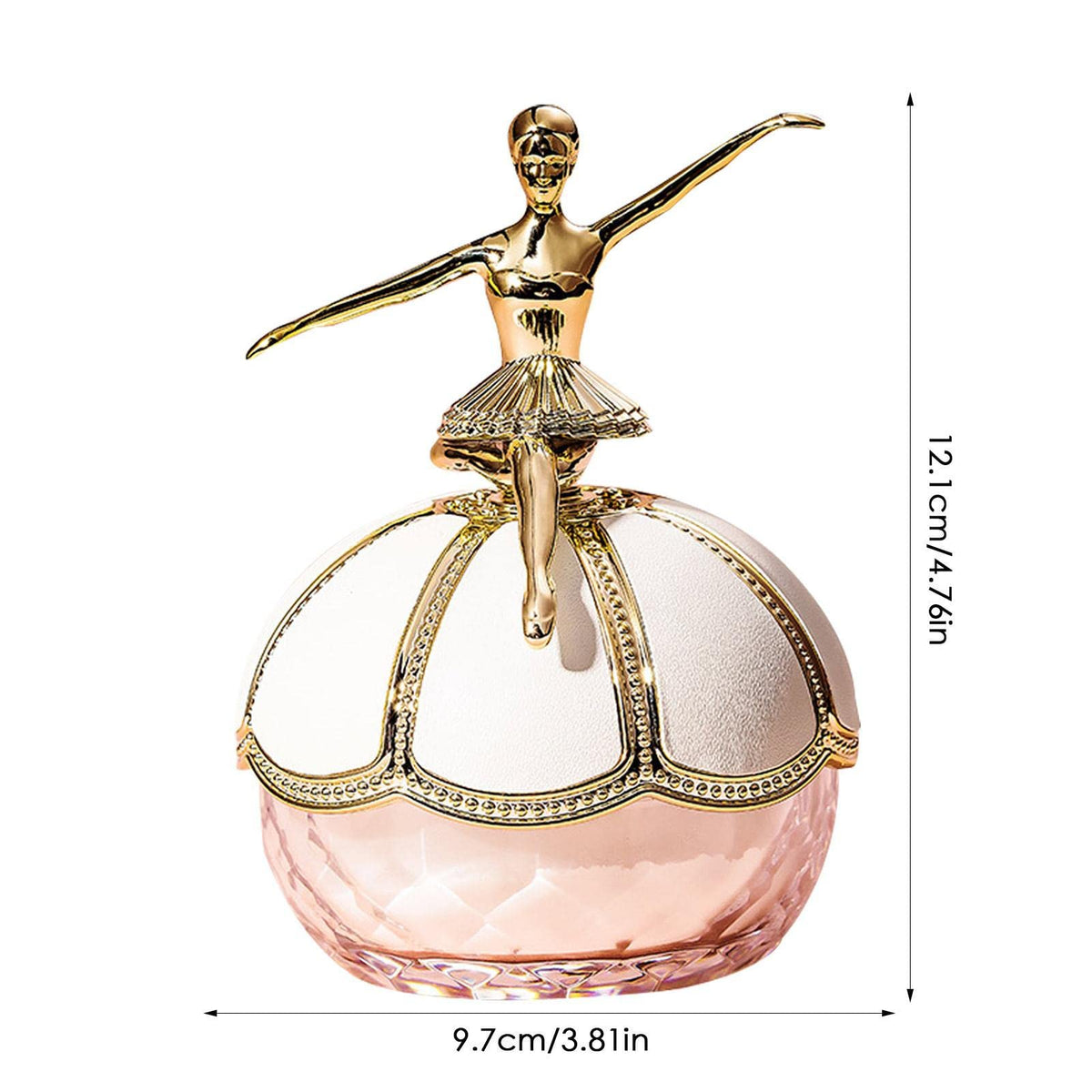 Ballet Statuette Face Loose Setting Powder, Makeup Setting Powder, Oil Control Face Powder, Smooth Makeup Setting Powder With Powder Puff, Waterproof Long Lasting Face Makeup Fixing Powder