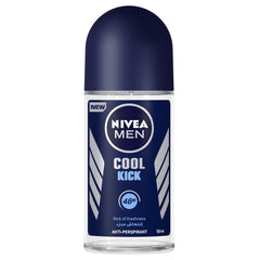 NIVEA MEN Deodorant Roll-on for Men, Cool Kick Fresh Scent, 50ml