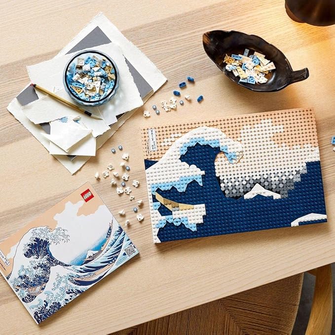 LEGO 31208 Art Hokusai – The Great Wave, 3D Japanese Wall Art Craft Kit, Framed Ocean Canvas, Creative Activity, Gifts for Adults, DIY Home, Office Decor