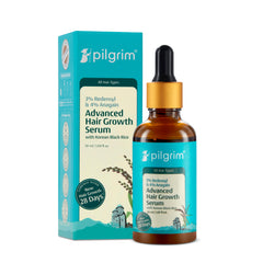 Pilgrim Redensyl 3% + Anagain 4% + Baicapil Advanced Hair Growth Serum (50ml) for Scalp with Korean Black Rice, Saw Palmetto | Control Hair Fall, Stimulate Hair Regrowth, Hair (50ml)
