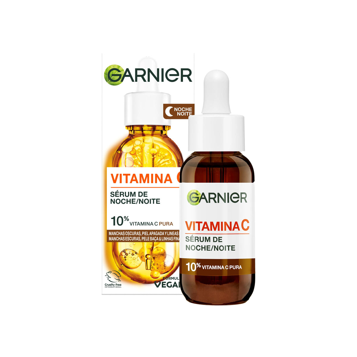 Garnier Anti-Spot Night Serum with 10% Pure Vitamin C, Clinically Tested Results for Dark Spots, Dull Skin, and Fine Lines