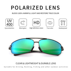 SUNGAIT Ultra Lightweight Rectangular Polarized Sunglasses UV400 Protection