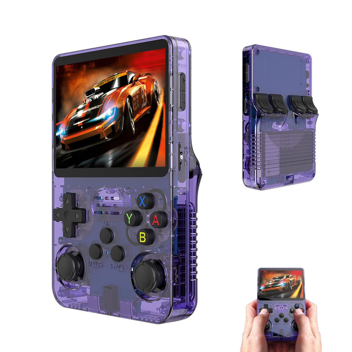 Retro Boy - Infinity Gamer, Keyboy, Keyboy Game Console, Infinity Gamer Handheld, 3.5in HD Portable Ultra-Long Standby Keyboy Retro Console with 128g Built-In 20000 Classic Games (128g Violet)