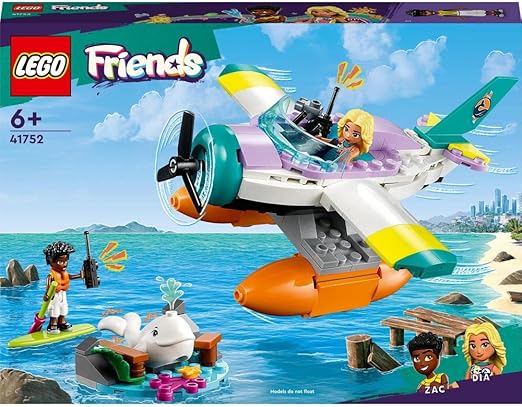 LEGO 41752 Friends Sea Rescue Plane Toy Set, Animal Care Playset with Whale Figure and 2 Mini-Dolls, Birthday Gift for Girls, Boys and Kids 6 Plus Years Old