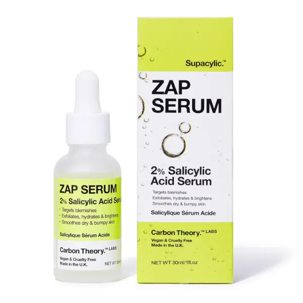 Carbon Theory Supacylic Face Serum - Serum - Targets Blemishes, Dry Skin - Acne Treatment & Blemish Treatment - Vegan Facial Exfoliator Serum - 30ml