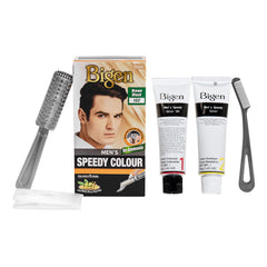 Bigen Men's Speedy Hair Colour with Applicator Comb, 102 Brown Black