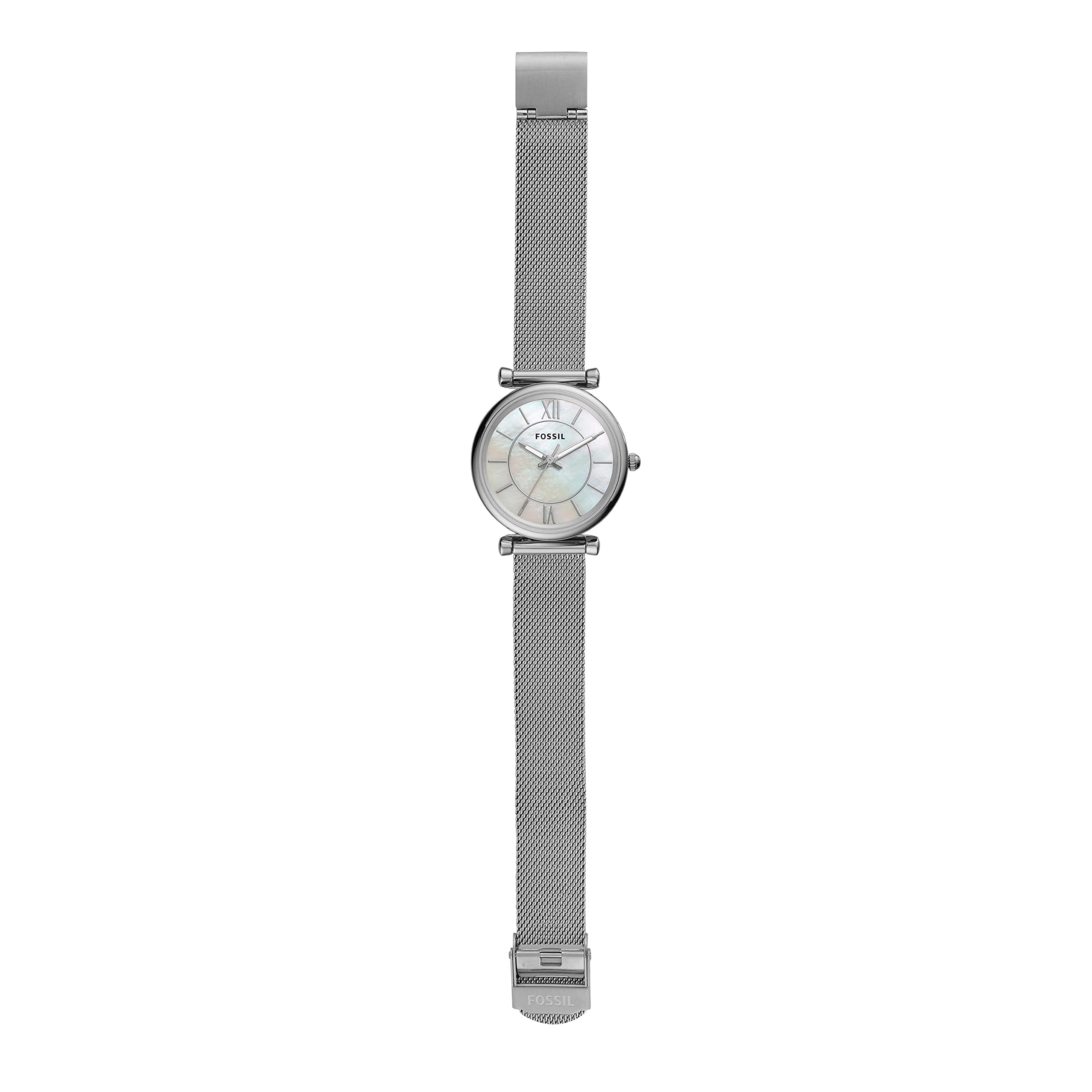 Fossil Women's Carlie Stainless Steel Casual Quartz Watch, Carlie - ES4432 Silver Mesh