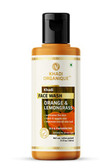 Khadi Organique Orange & Lemongrass Natural Face Wash Sls & Paraben Free - Pack Of 1