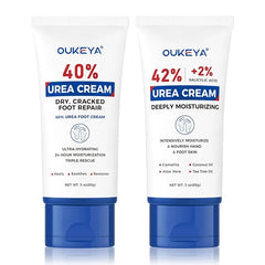OUKEYA Urea Cream 42 Percent with 2% Salicylic Acid Tube 3 Oz, Urea Foot & Hand Cream for Dry Cracked with Urea Cream 40 Percent Tube 3 Oz
