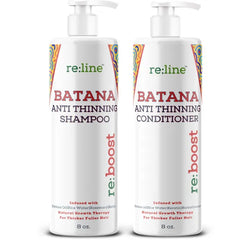 Paisle Botanics Biotin & Batana Oil Shampoo and Conditioner Set Hair Growth Shampoo and Conditioner with Rice Water & Rosemary Oil for Enhanced Volume Color Safe, Sulfate & Paraben Free 8 Fl Oz Each