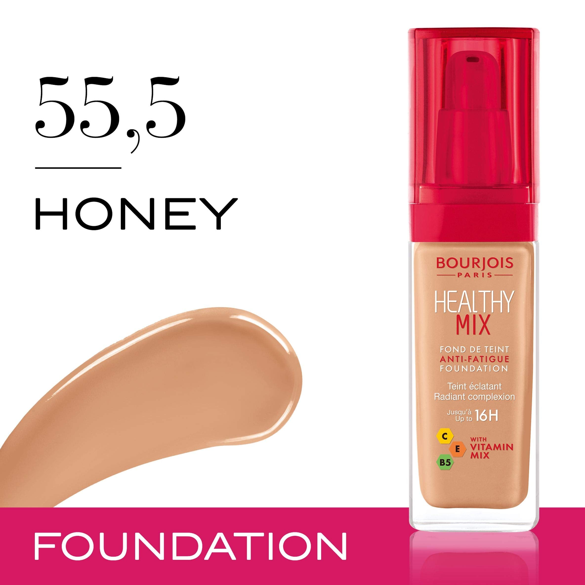 Bourjois Bourjois,Healthy Mix Anti-Fatigue Foundation. 55.5 Honey, 30 Ml - 1.0 Fl Oz