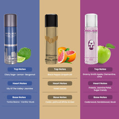 Police Light Blue + Millionaire Homme + To Be Woman Deo Combo Set 600ml