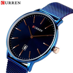 CURREN Analogue Men's Watch (Blue Dial Blue Colored Strap)