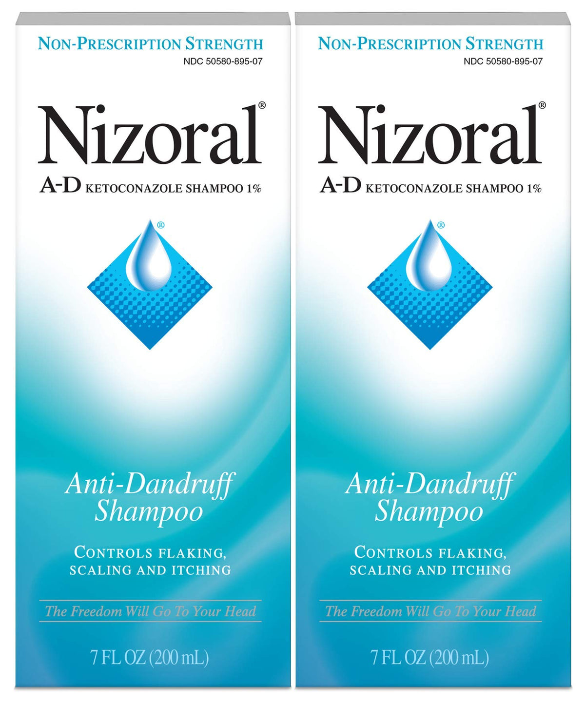 Nizoral A Anti-Dandruff Shampoo, 7 oz (2 Pack)