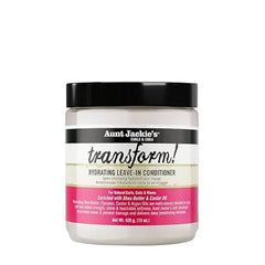 Aunt Jackie's Curls and Coils Transform Hydrating Leave In Creme Conditioner for All Hair Types and Textures, 15 oz