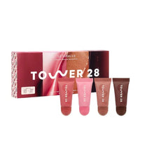 Tower 28 Beauty Mini Lil' Softies LipSoftie Lip Treatment Set - 4-Piece Limited Edition Tinted Lip Balm & Hydrating Mask Set for Sensitive Lips