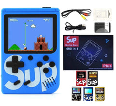 AWH SUP Game Box Plus 400 in 1 Retro Games UPGRADED VERSION mini Portable Console Handheld Gift By PRIME TECH ™ (Blue)