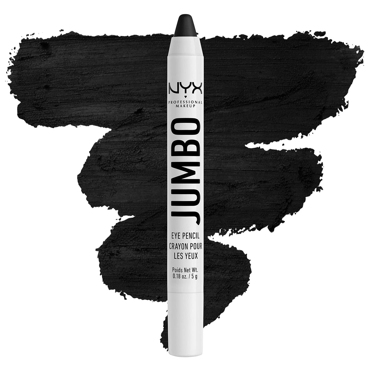 NYX PROFESSIONAL MAKEUP Jumbo Eye Pencil, Black Bean 601, 0.18 Ounce