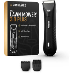 MANSCAPED The Lawn Mower 3.0 Plus Groin & Body Hair Trimmer – Updated SkinSafe, Trimmer Blade, Waterproof Wet/Dry Groomer, USB-C Rechargeable, Men’s Wireless Ball Shaver, Tuxedo Black