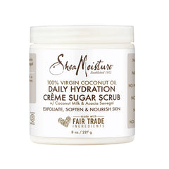 Shea Moisture 100 Percent Virgin Coconut Oil Daily Hydration Creme Sugar Scrub for Unisex - 8 oz