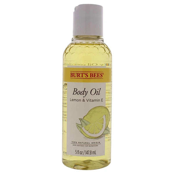 Burt's Bees Body Oil - Lemon and Vitamin E Unisex Oil 5 oz, White